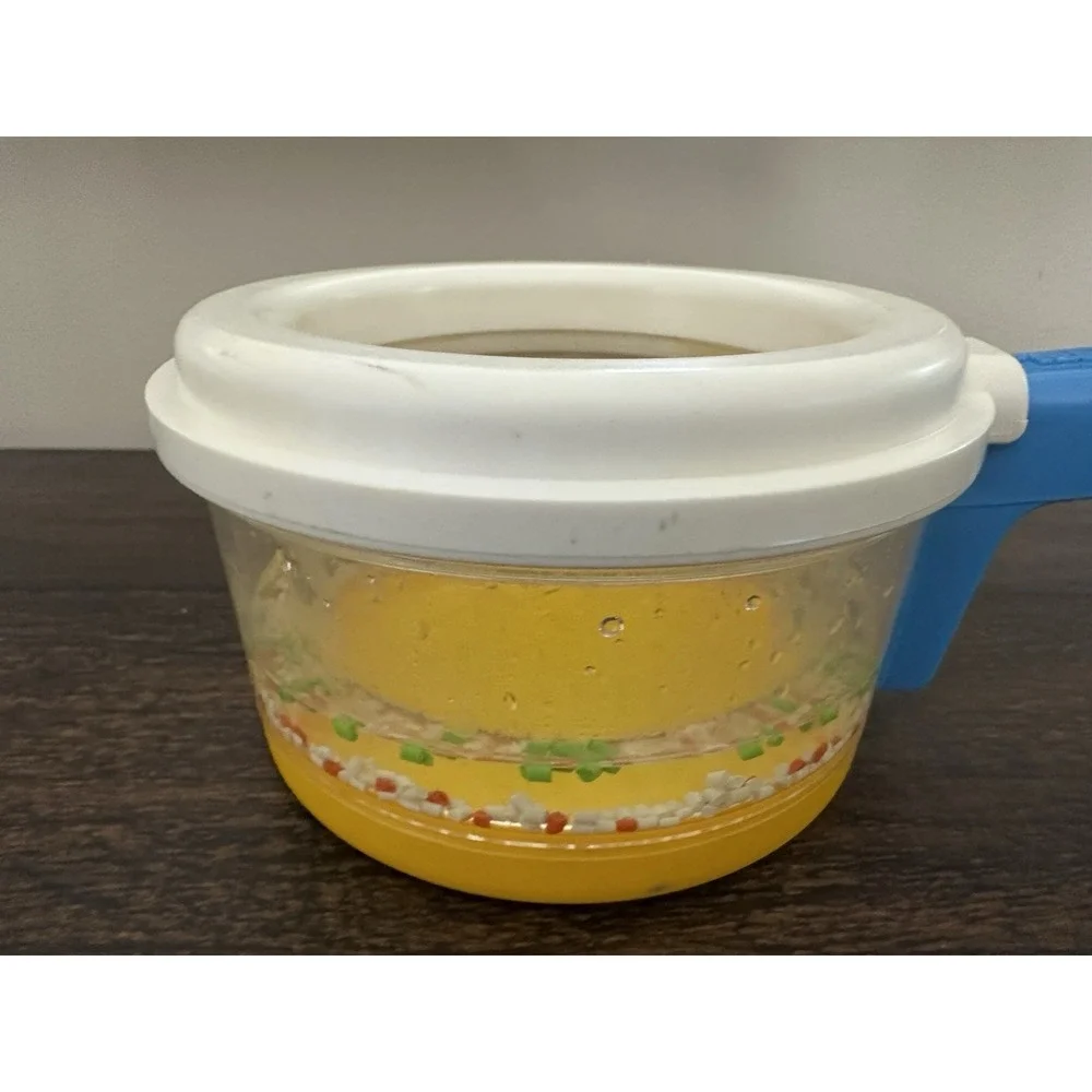 Vintage Fisher Price Fun Food #2111 Simmering Saucepan Alphabet Soup Spoon 1987